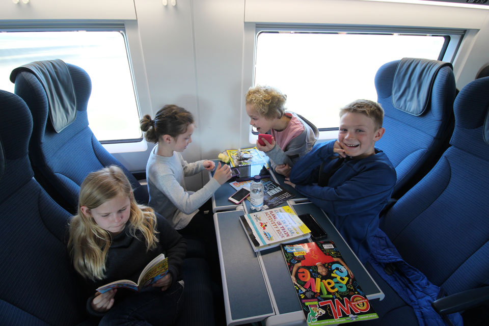 Children on board Eurostar